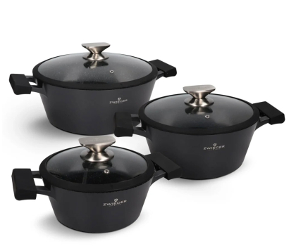Garnek Zwieger Black Stone Zestaw garnków 6 el.